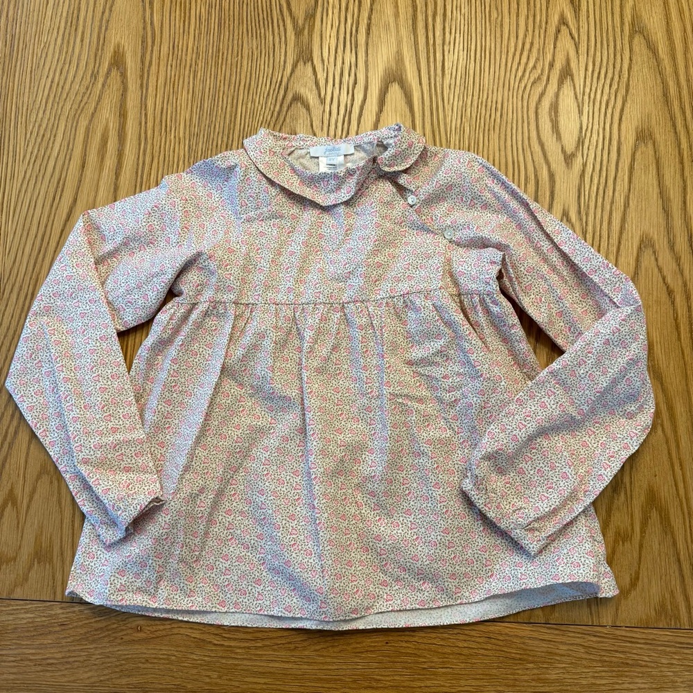 NWT Jacadi Girls Floral Blouse